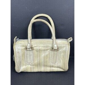 VTG Eel Skin Satchel Handbag Made in Korea Shoulder Doctor Bag For Restoration